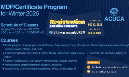 Application is Open: ACUCA MDP Winter 2026