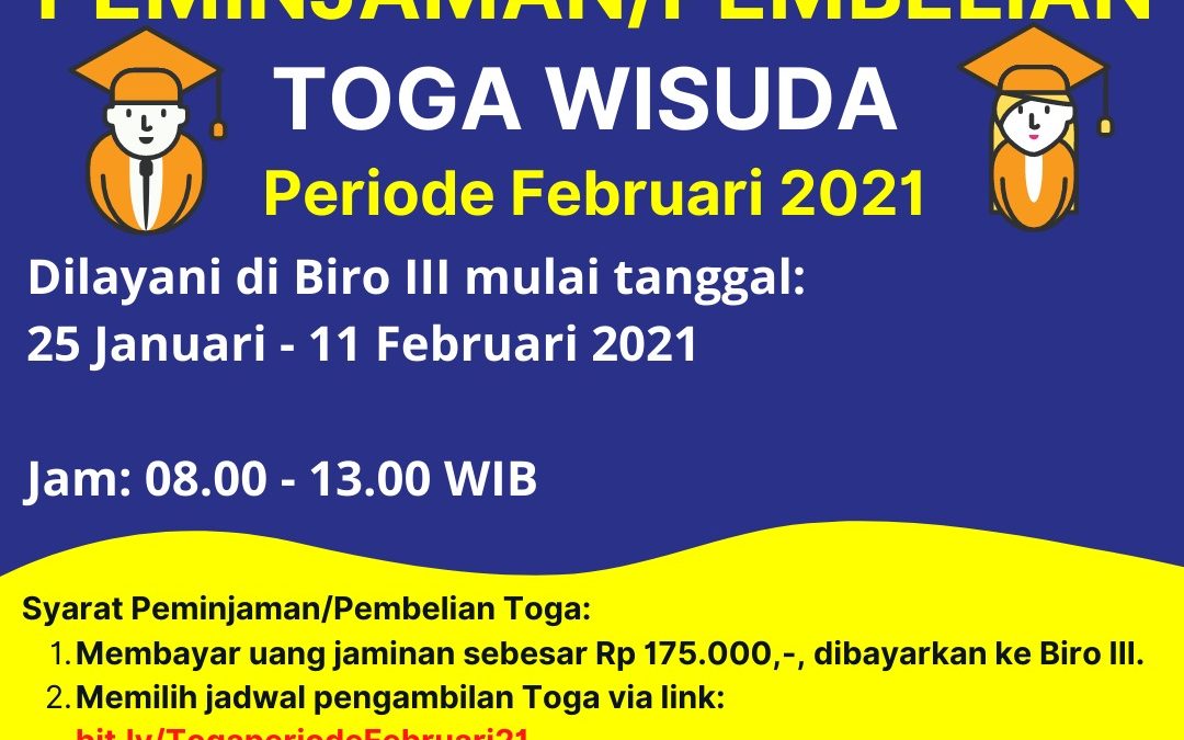 Peminjaman/Pembelian Toga Wisuda